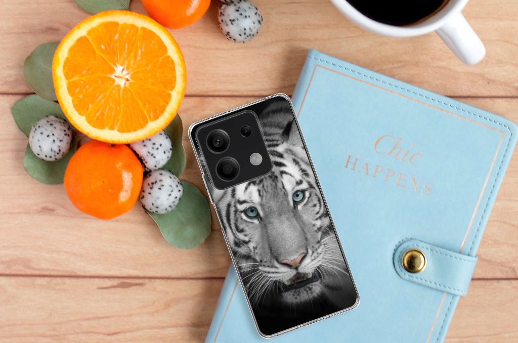 Xiaomi Redmi Note 13 5G TPU Hoesje Tijger design Tijger aanzicht