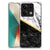 Xiaomi Redmi Note 13 5G TPU Siliconen Hoesje Marmer Wit Zwart aanzicht