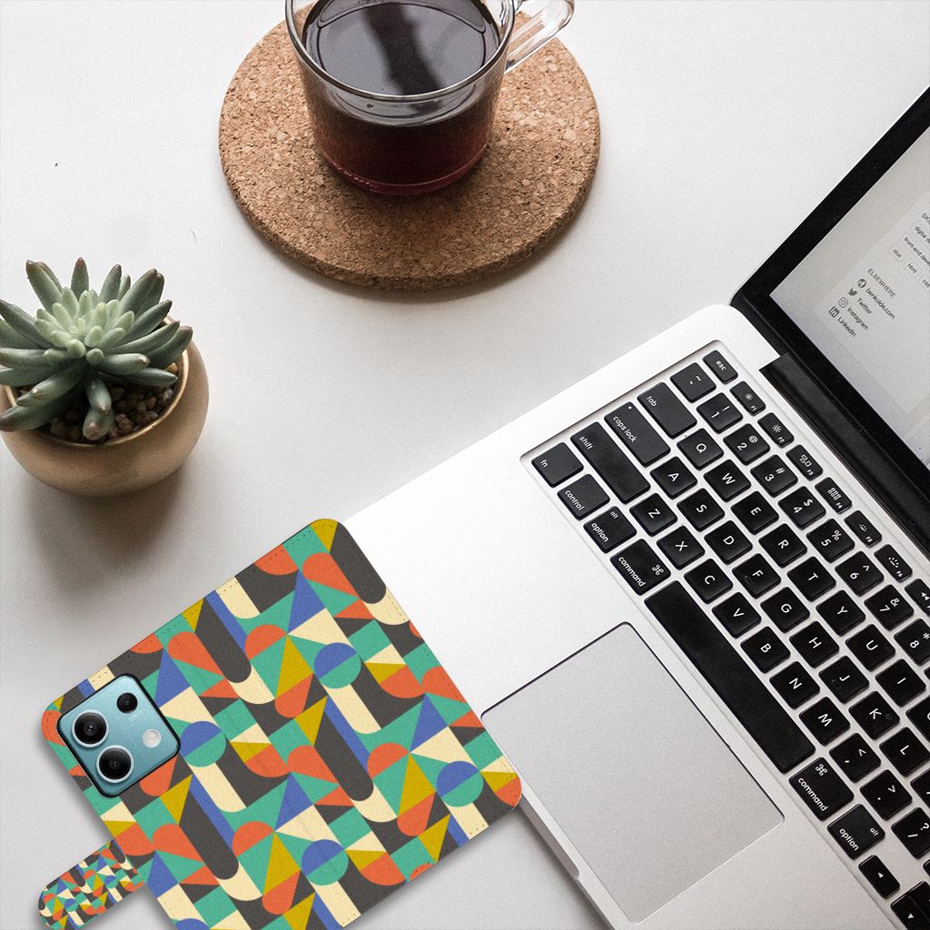 Xiaomi Redmi Note 13 5G Telefoon Hoesje Funky Retro met kleurrijk design, perfect cadeau voor gebruiksgemak en bescherming.
