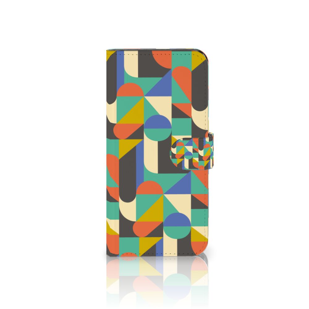 Xiaomi Redmi Note 13 5G Telefoon Hoesje Funky Retro met kleurrijk geometrisch patroon voor stijl en bescherming.
