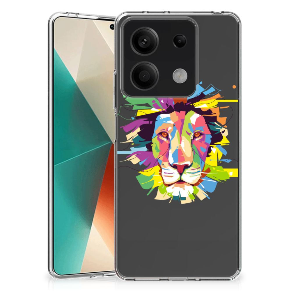 Xiaomi Redmi Note 13 5G Telefoonhoesje met Naam Lion Color achterkant ontwerp