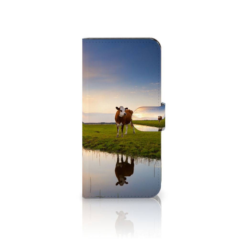 Xiaomi Redmi Note 13 5G Telefoonhoesje met Pasjes Koe telefoonhoesje koeien weiland aanzicht