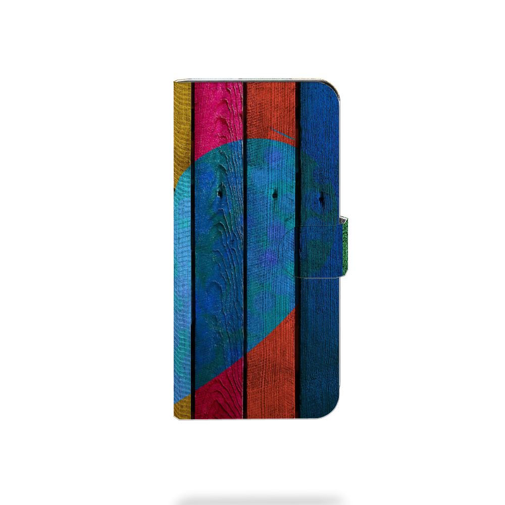 Xiaomi Redmi Note 13 Pro Plus Book Style Case Wood Heart voorkant kleur