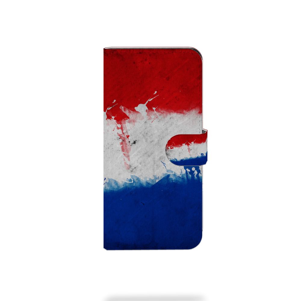 Xiaomi Redmi Note 13 Pro Plus Bookstyle Case Nederland met een artistiek design van de Nederlandse vlag.