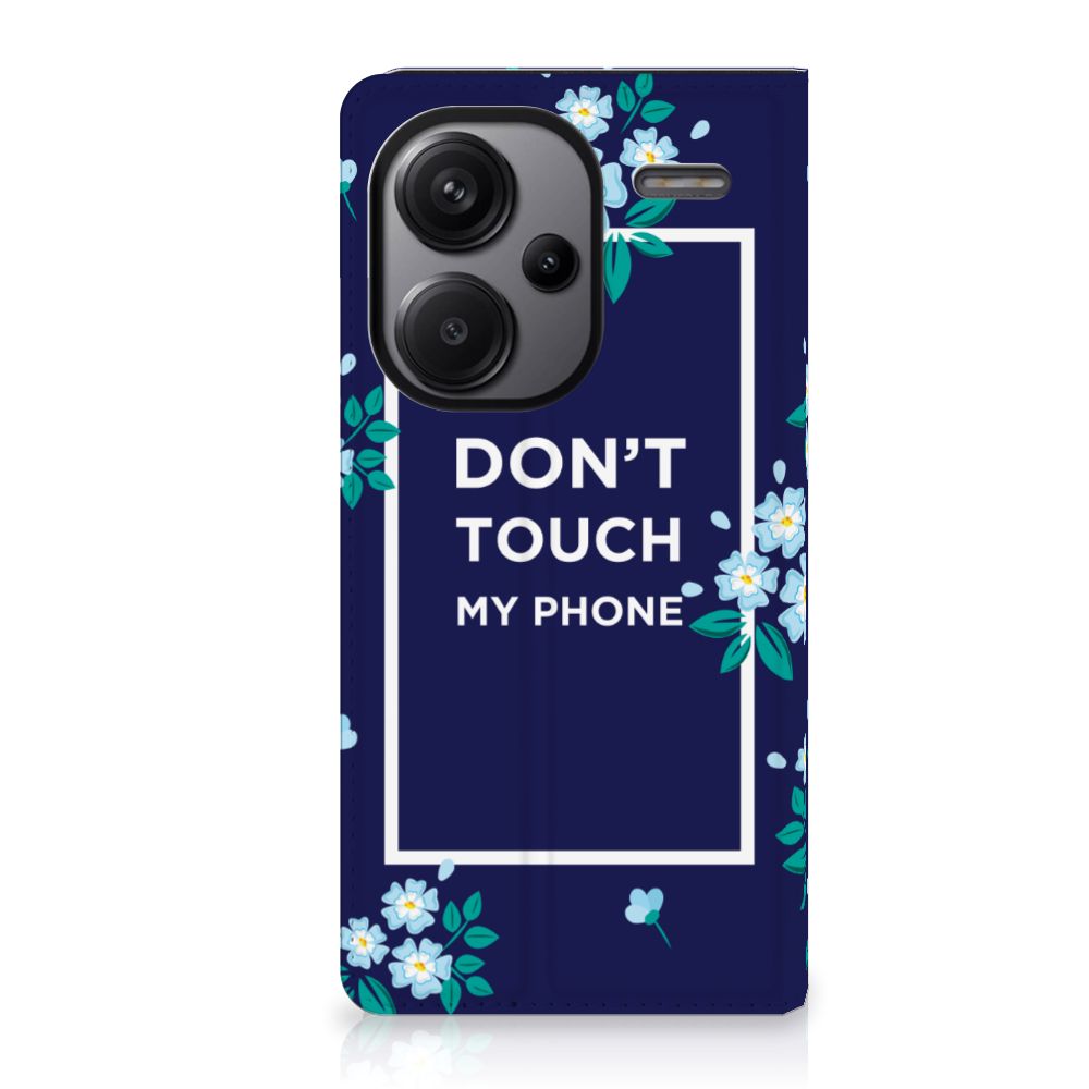 Xiaomi Redmi Note 13 Pro Plus Design Case Flowers Blue DTMP voorkant