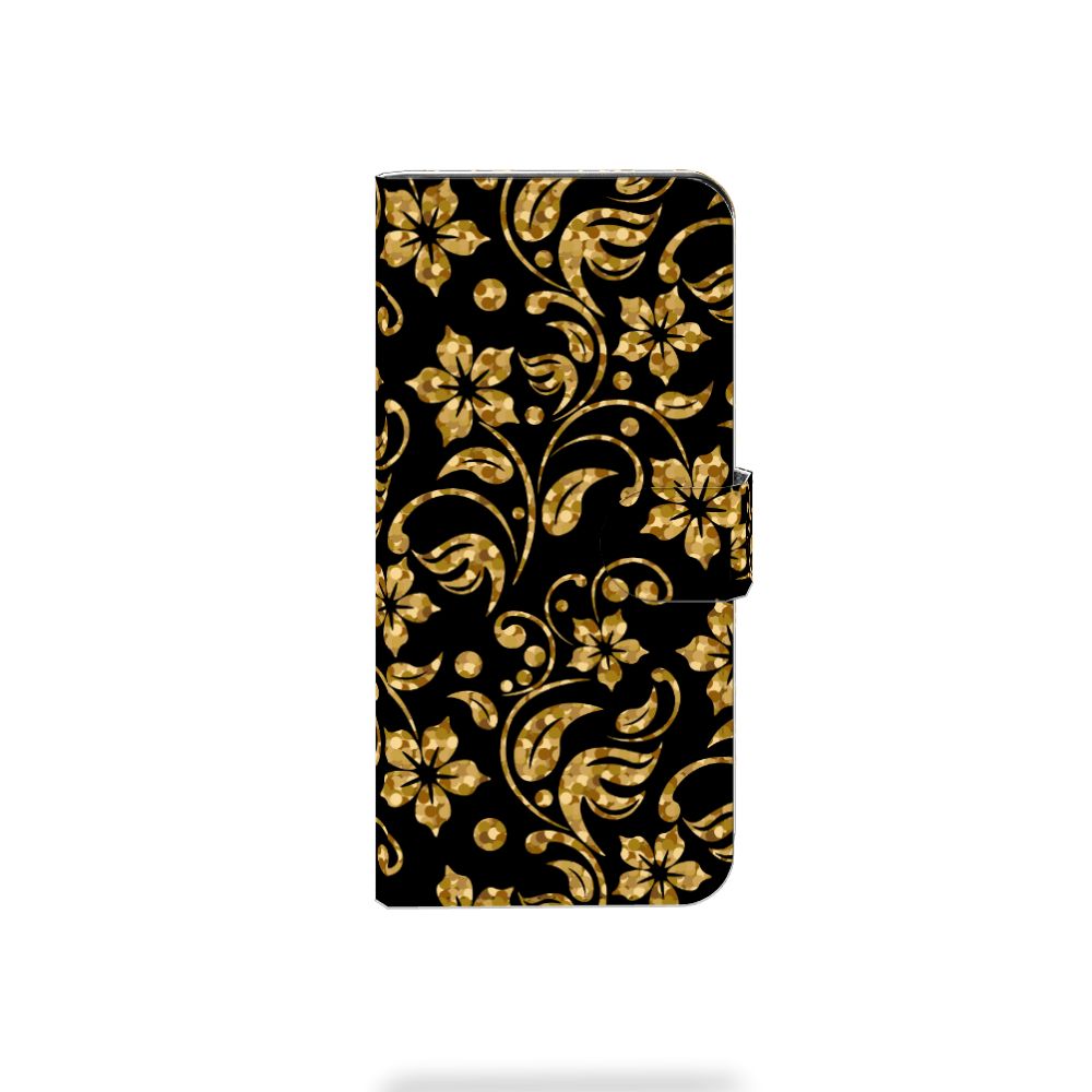 Xiaomi Redmi Note 13 Pro Plus Hoesje Gouden Bloemen design voorkant