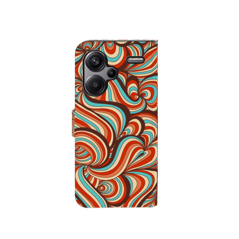 Xiaomi Redmi Note 13 Pro Plus Hoesje Retro retro design kleurrijk aanzicht