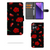 Xiaomi Redmi Note 13 Pro Plus Leuk Hoesje Valentine hoesje design zwart rozen hartjes