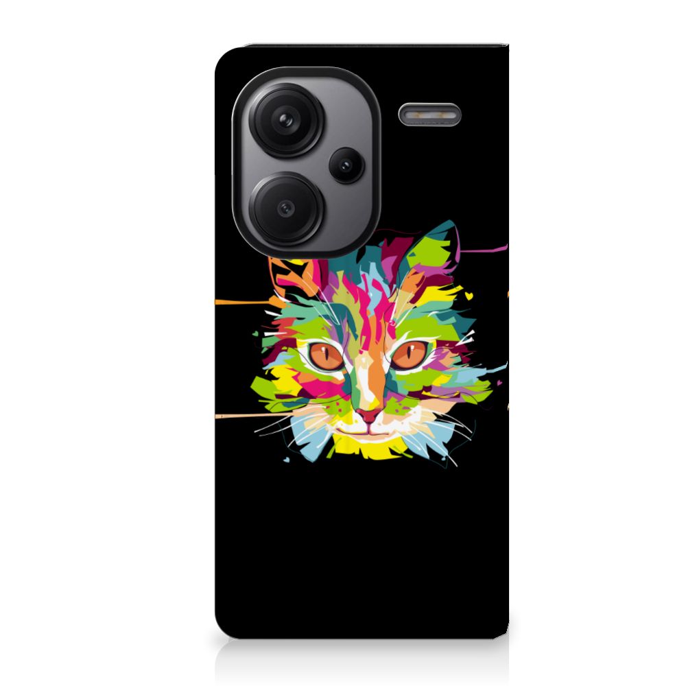 Xiaomi Redmi Note 13 Pro Plus Magnet Case Cat Color kat kleur ontwerp