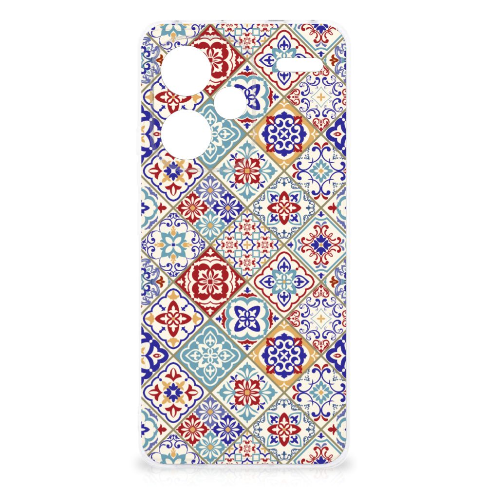 Xiaomi Redmi Note 13 Pro Plus TPU Siliconen Hoesje Tiles Color achterkant design tegelpatroon