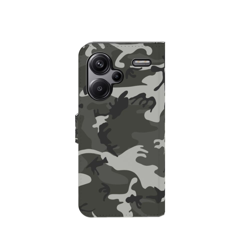 Xiaomi Redmi Note 13 Pro Plus Telefoon Hoesje Army Light camo design voorzijde