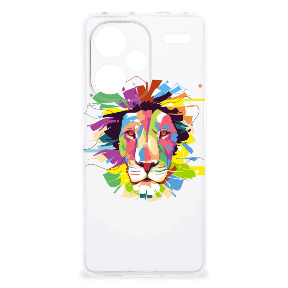 Xiaomi Redmi Note 13 Pro Plus Telefoonhoesje met Naam Lion Color voorkant designkleur