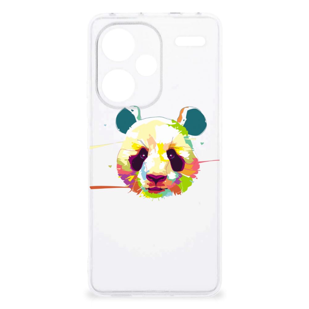 Xiaomi Redmi Note 13 Pro Plus Telefoonhoesje met Naam Panda Color design vooraanzicht