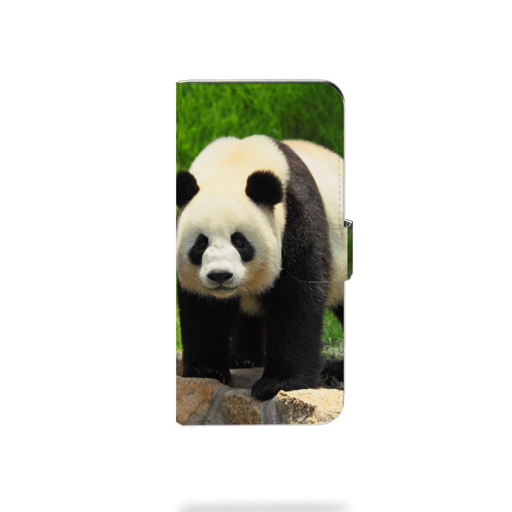 Xiaomi Redmi Note 13 Pro Plus Telefoonhoesje met Pasjes Panda panda design voorkant