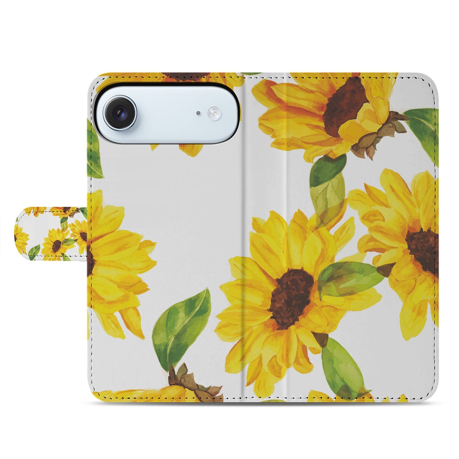 Apple iPhone Air Zonnebloemen Hoesje voor iPhone Air | Book Case zonnige zonnebloemen design voorkant
