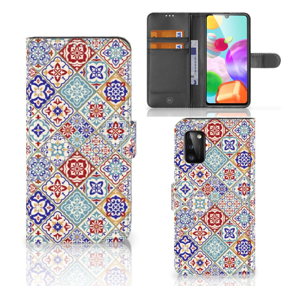 Samsung Galaxy A41 Bookcase Tiles Color