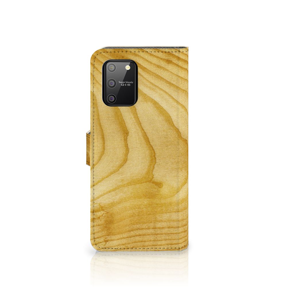 Samsung S10 Lite Book Style Case Licht Hout