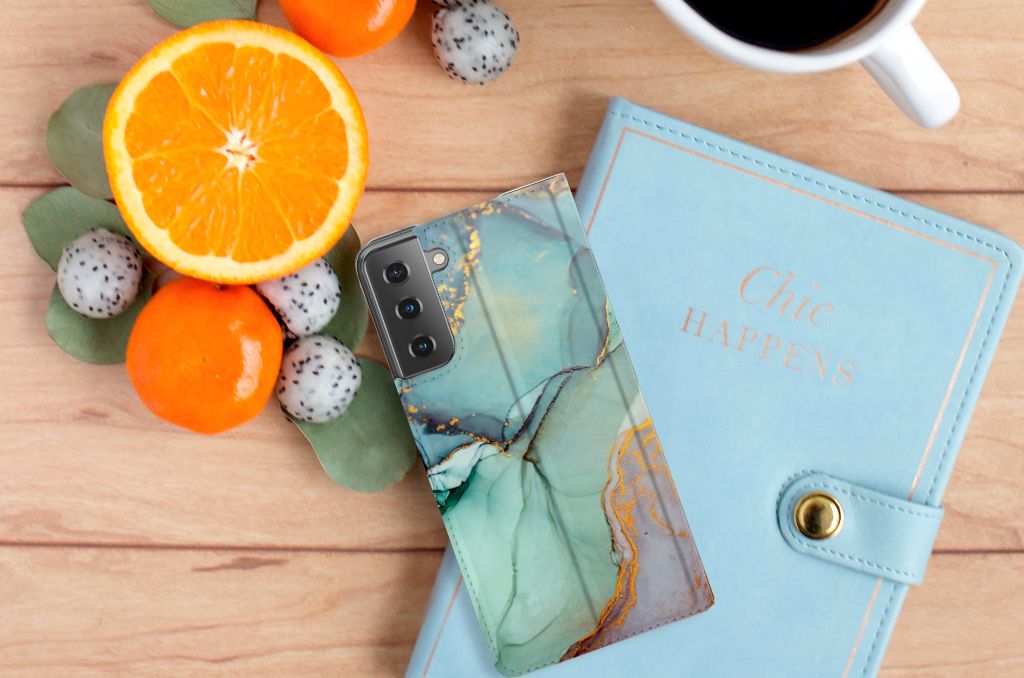 Bookcase voor Samsung Galaxy S21 Plus Watercolor Mix - B2C Telecom