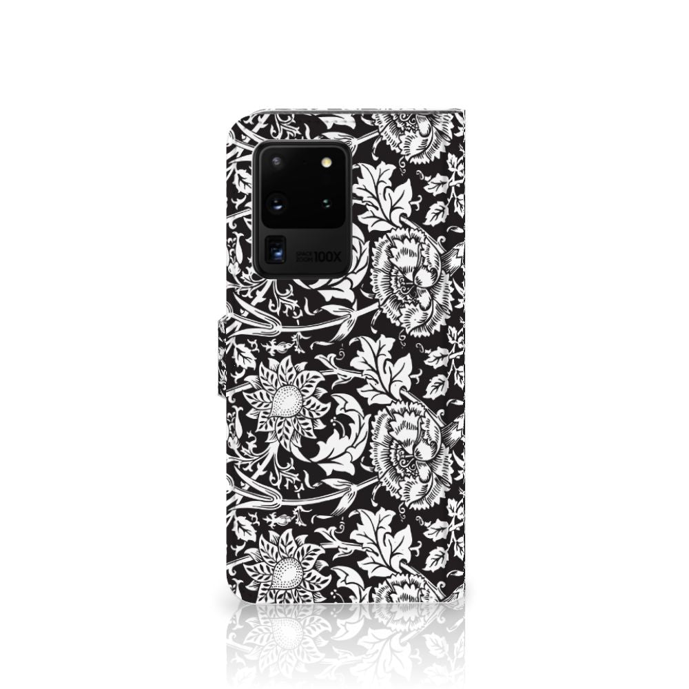 Samsung Galaxy S20 Ultra Hoesje Black Flowers