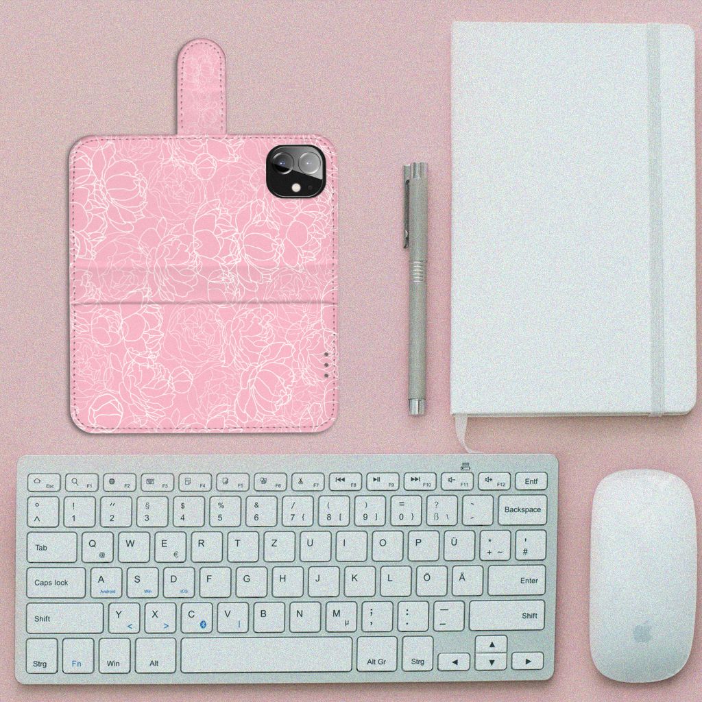 Apple iPhone 12 Mini Hoesje White Flowers