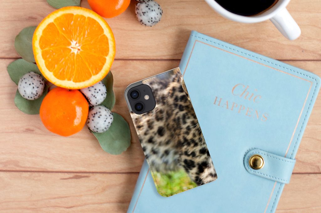 iPhone 12 Mini Hoesje maken Baby Luipaard - B2C Telecom