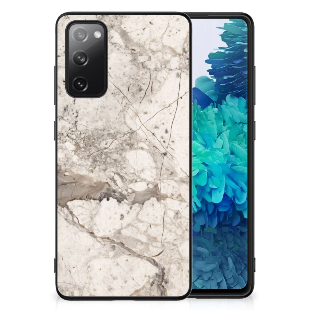 Samsung Galaxy S20 FE Marmeren Print Telefoonhoesje Marmer Beige