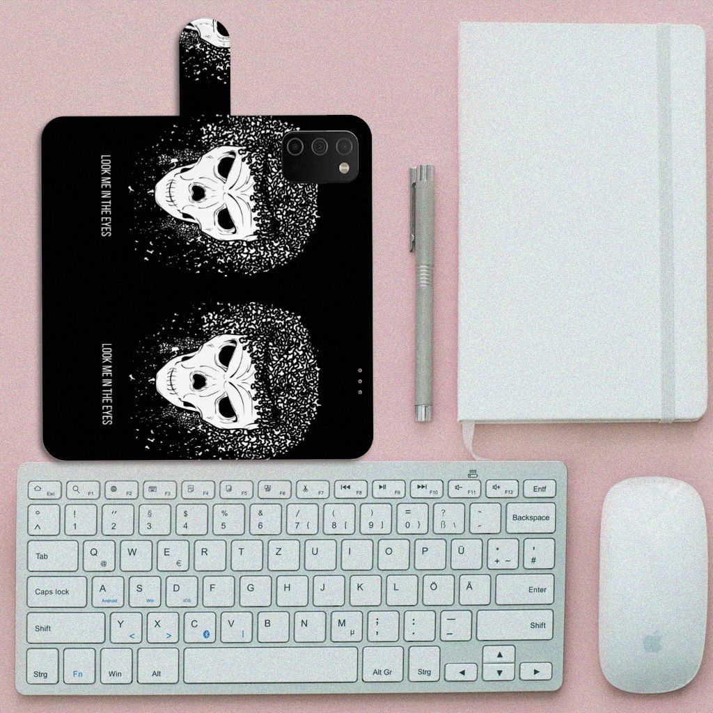 Telefoonhoesje met Naam Samsung Galaxy A03s Skull Hair