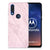 Motorola One Vision TPU Siliconen Hoesje Marble Pink - Origineel Cadeau Vriendin