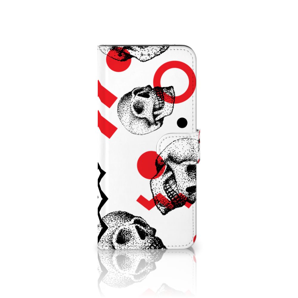 Telefoonhoesje met Naam Samsung Galaxy S21 Plus Skull Red