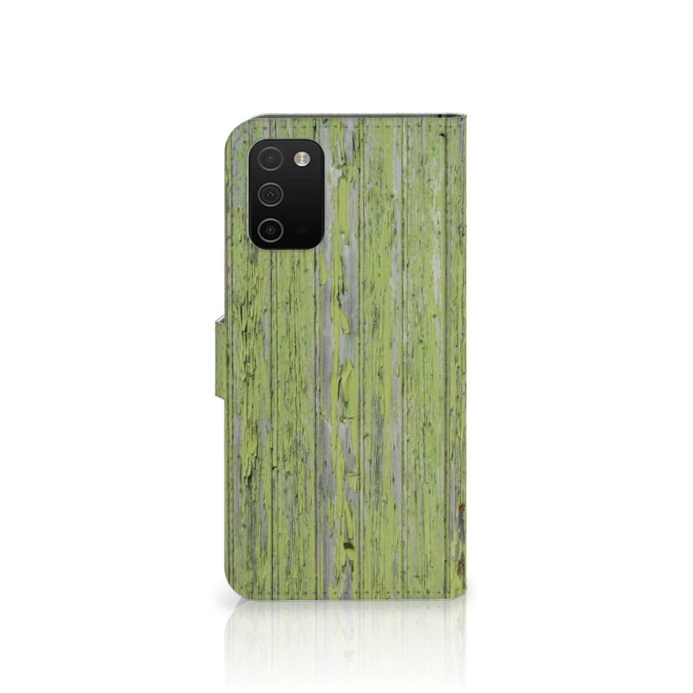 Samsung Galaxy A03s Book Style Case Green Wood