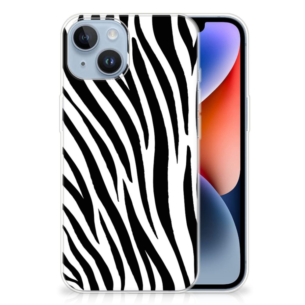 Apple iPhone 14 TPU Hoesje Zebra