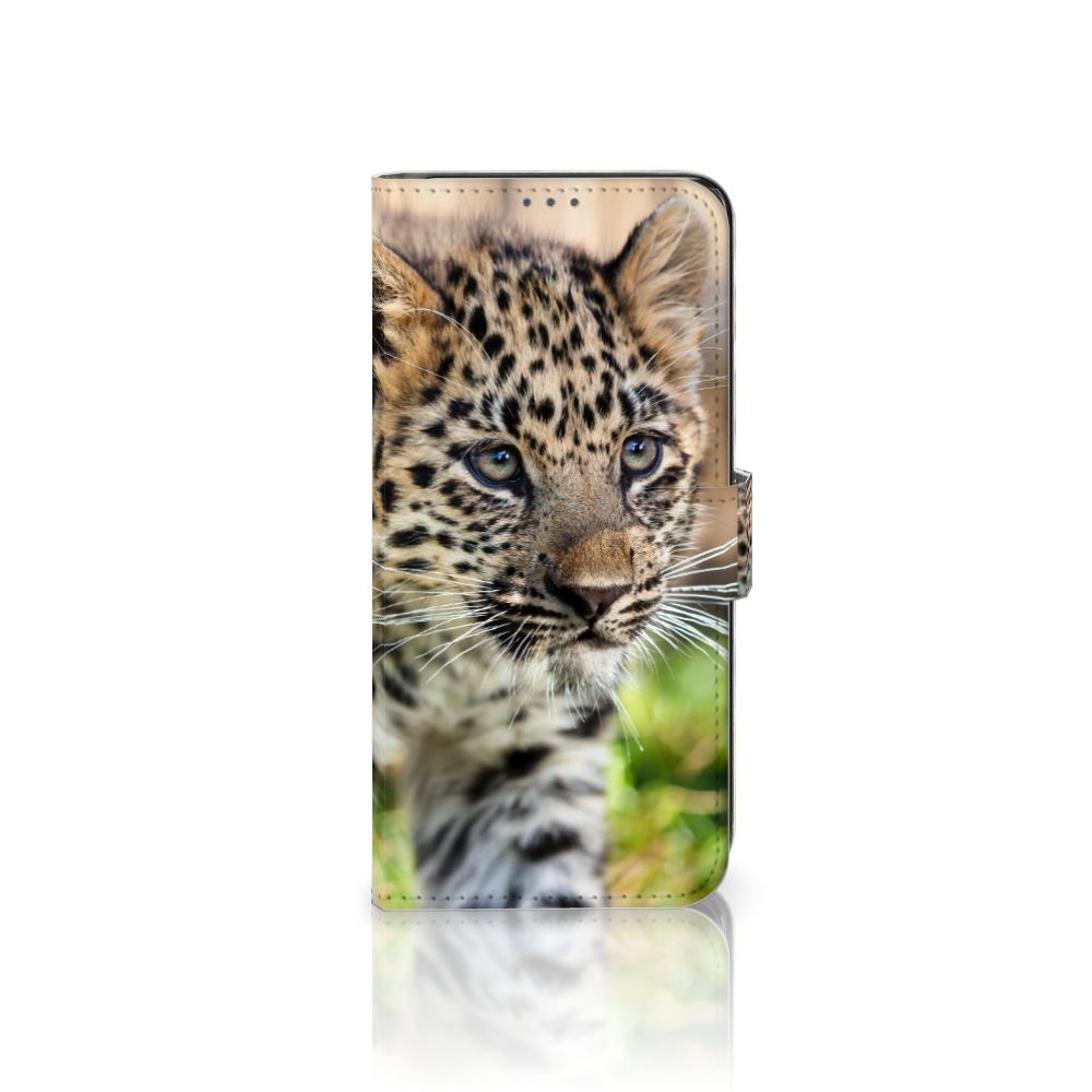 Samsung Galaxy A32 5G Telefoonhoesje met Pasjes Baby Luipaard
