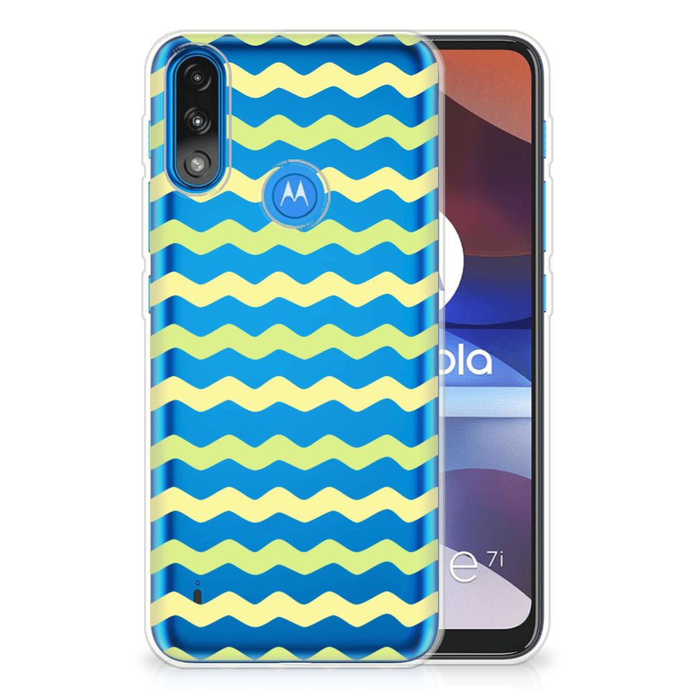 Motorola Moto E7/E7i Power TPU bumper Waves Yellow