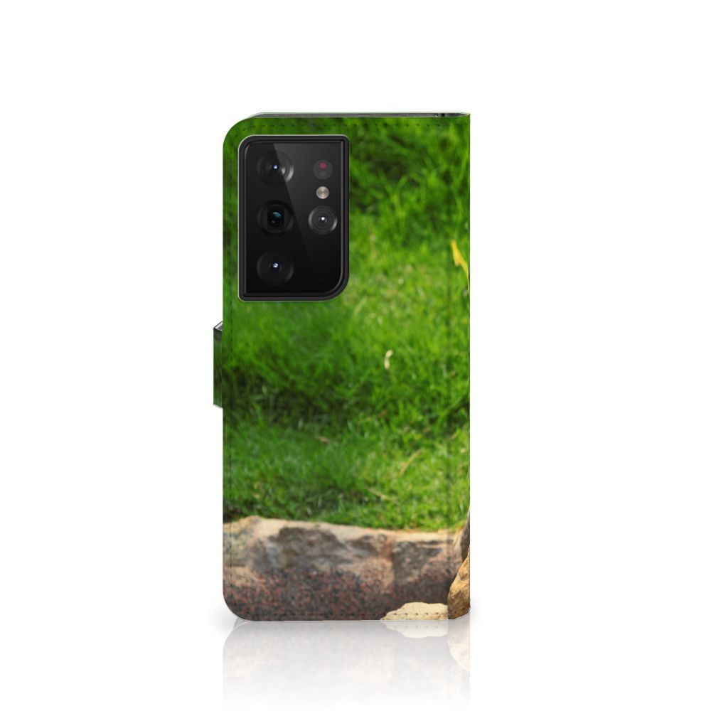 Samsung Galaxy S21 Ultra Telefoonhoesje met Pasjes Panda