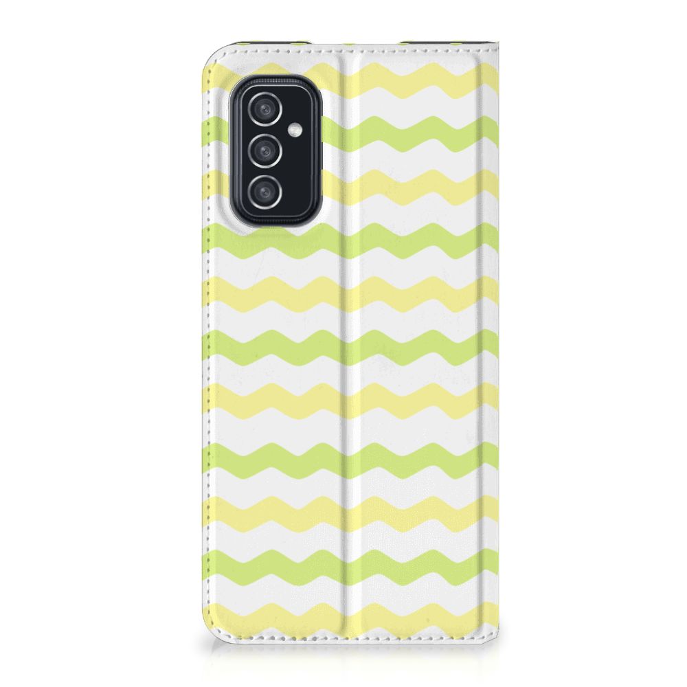 Samsung Galaxy M52 Hoesje met Magneet Waves Yellow - B2C Telecom