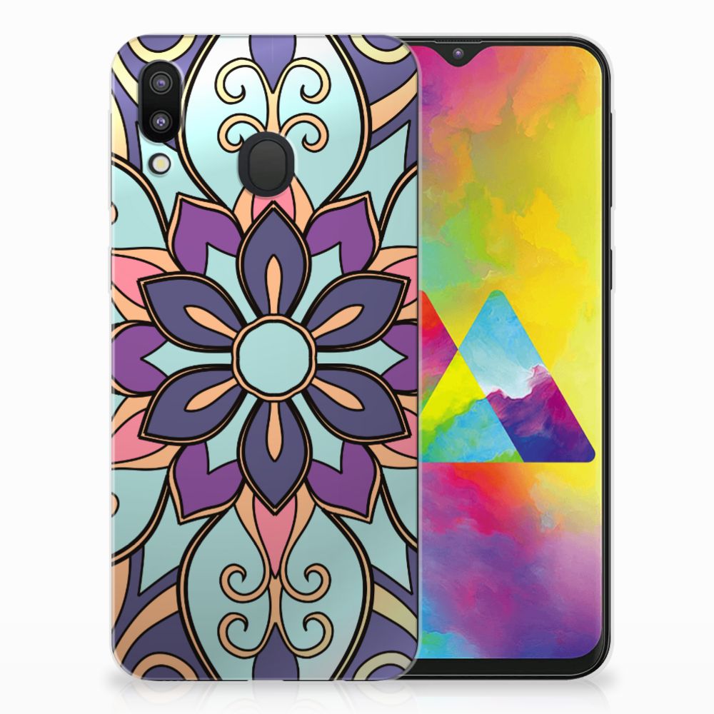 Samsung Galaxy M20 (Power) TPU Case Purple Flower