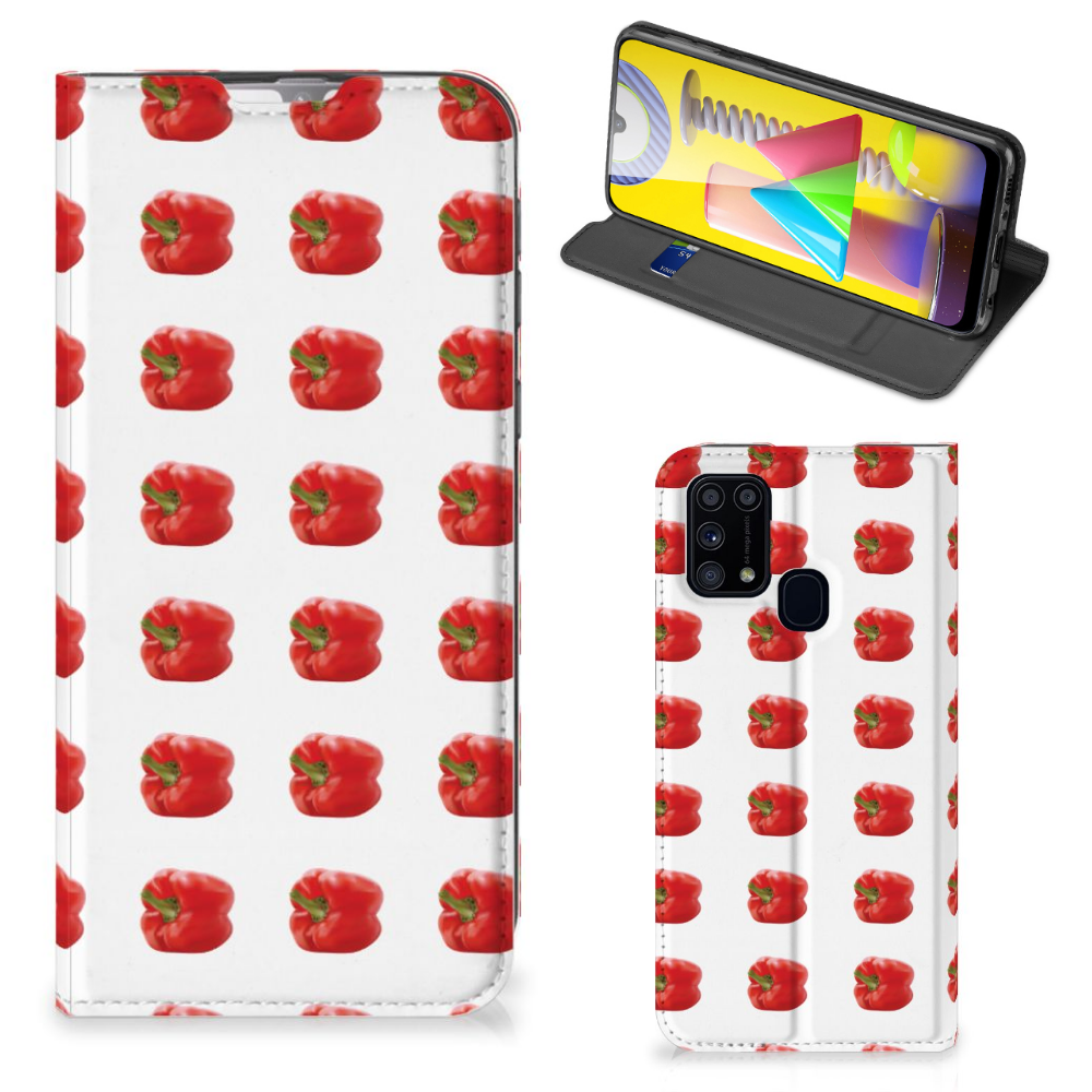 Samsung Galaxy M31 Flip Style Cover Paprika Red - B2C Telecom