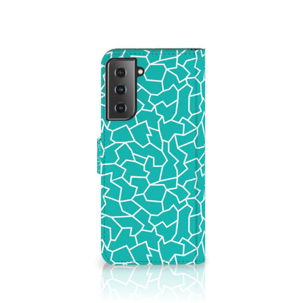 Samsung Galaxy S21 Plus Hoesje Cracks Blue