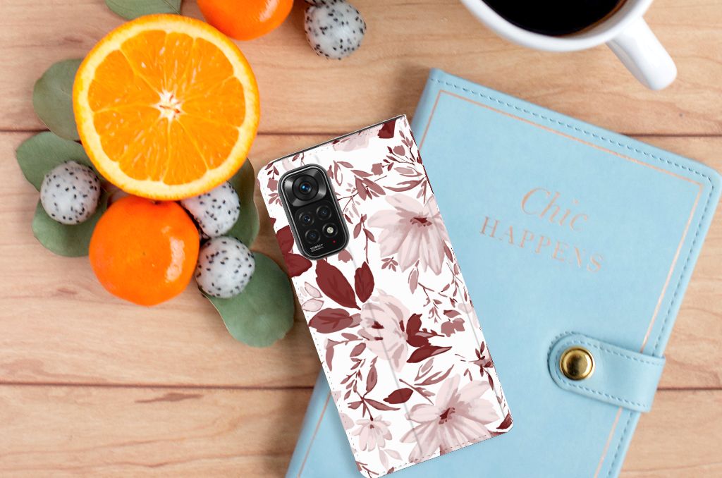 Bookcase Xiaomi Redmi Note 11/11S Watercolor Flowers - B2C Telecom