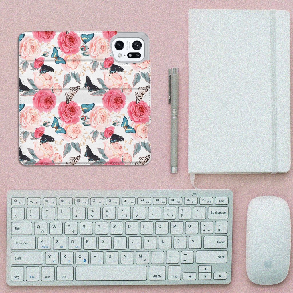 OPPO Find X5 Pro Smart Cover Butterfly Roses - B2C Telecom