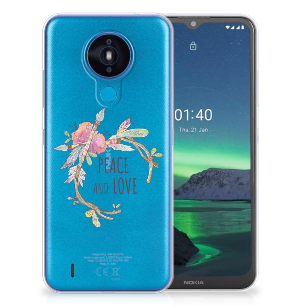 Nokia 1.4 Telefoonhoesje met Naam Boho Text