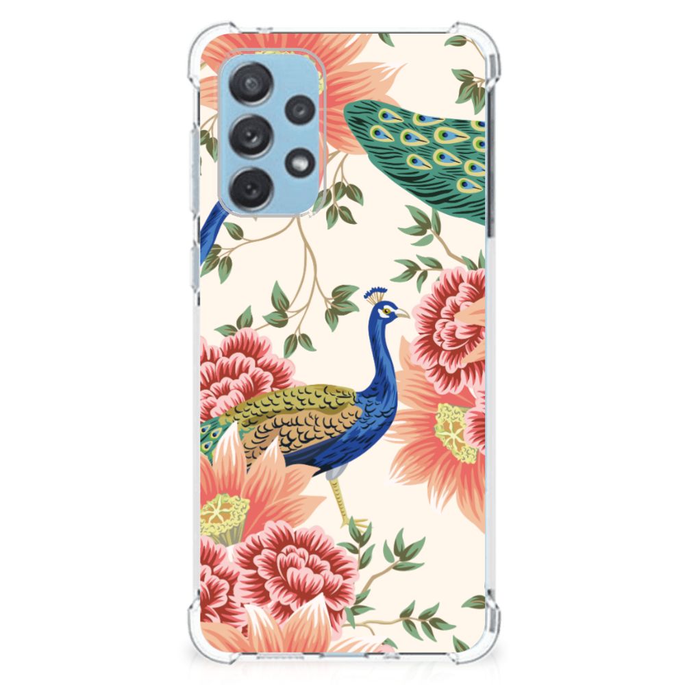 Case Anti-shock voor Samsung Galaxy A73 Pink Peacock B2C Telecom