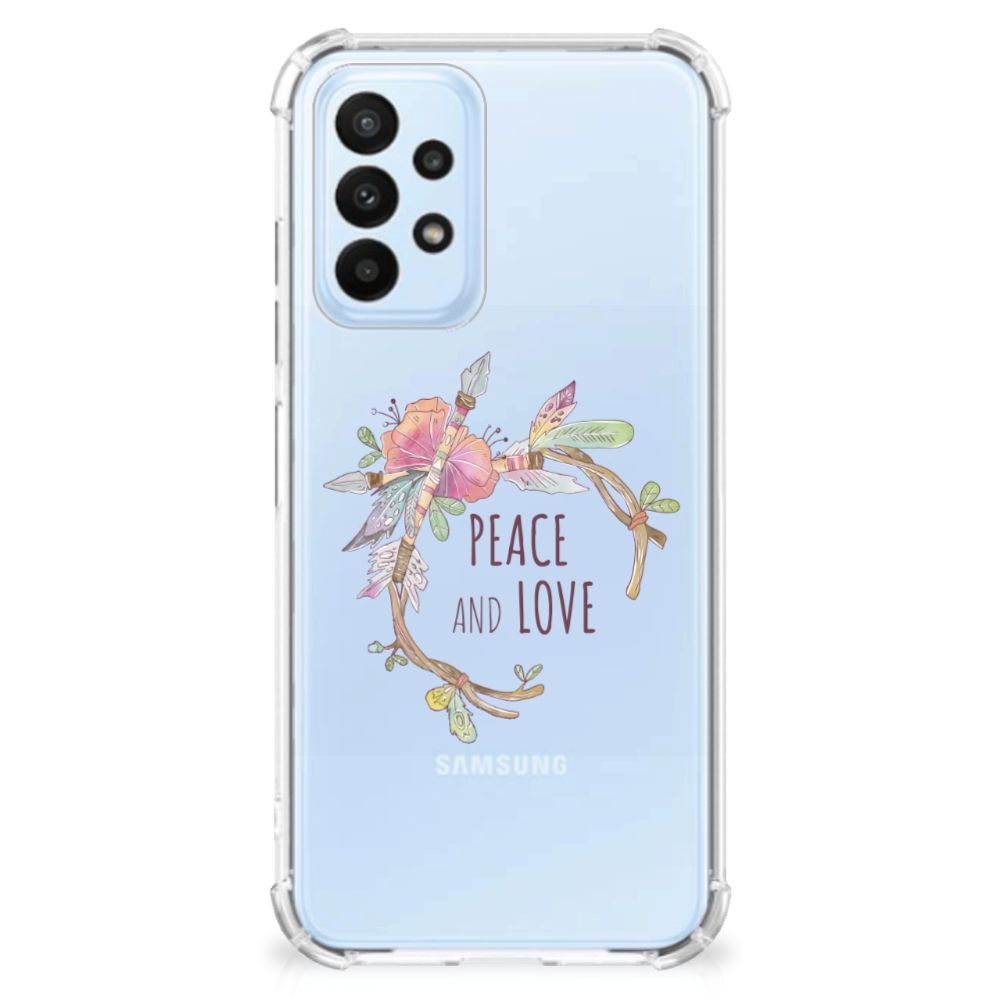 Samsung Galaxy A23 Stevig Bumper Hoesje Boho Text - B2C Telecom