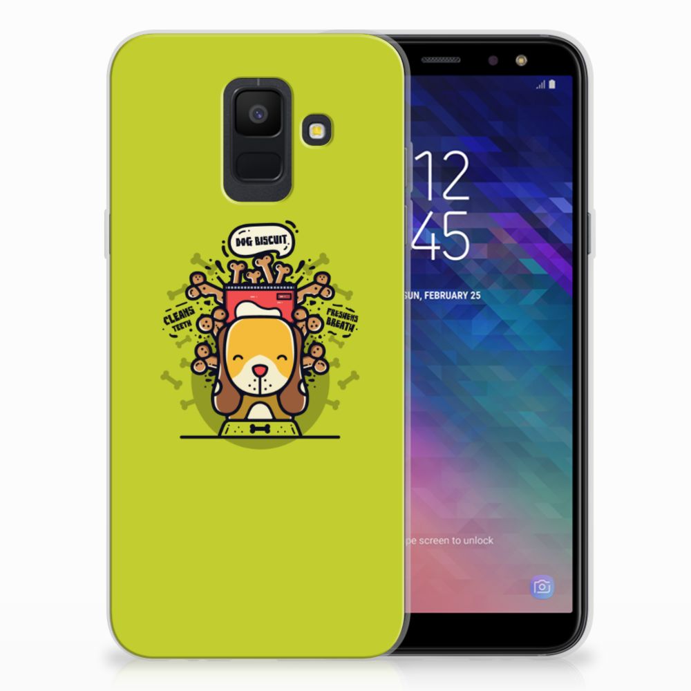 Samsung Galaxy A6 (2018) Telefoonhoesje met Naam Doggy Biscuit