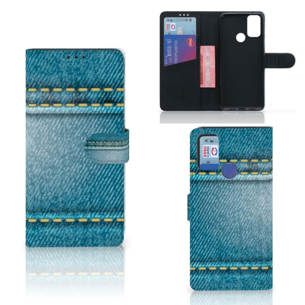 Alcatel 1S (2021) Wallet Case met Pasjes Jeans