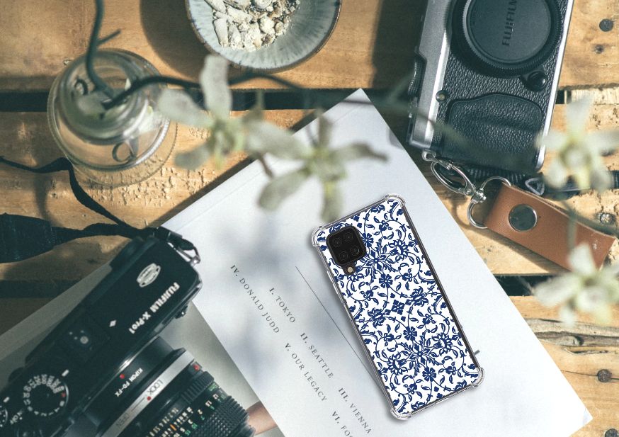Samsung Galaxy A12 Case Flower Blue - B2C Telecom