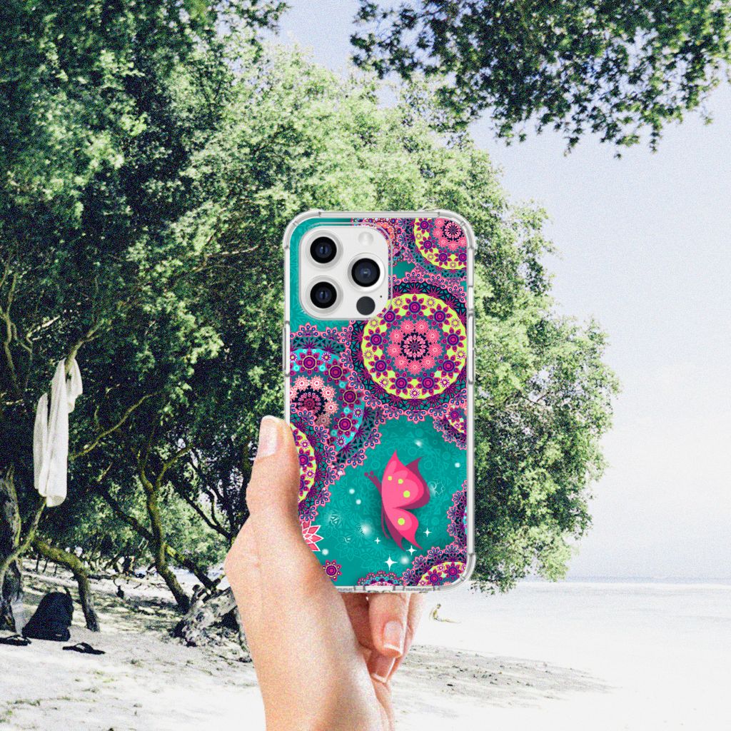iPhone 13 Pro Max Back Cover Cirkels en Vlinders - B2C Telecom