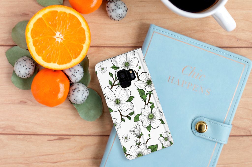 Samsung Galaxy S9 Smart Cover Dogwood Flowers