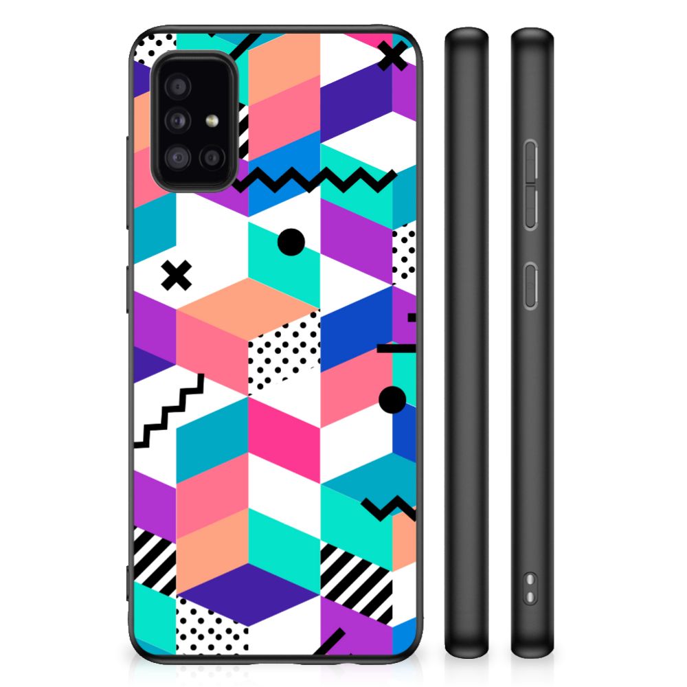 Samsung Galaxy A51 Grip Case Blokken Kleurrijk