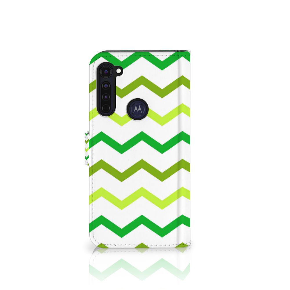 Motorola Moto G Pro Telefoon Hoesje Zigzag Groen